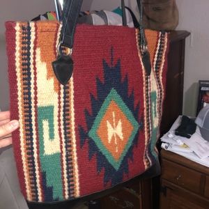 Aztec saddle blanket bag